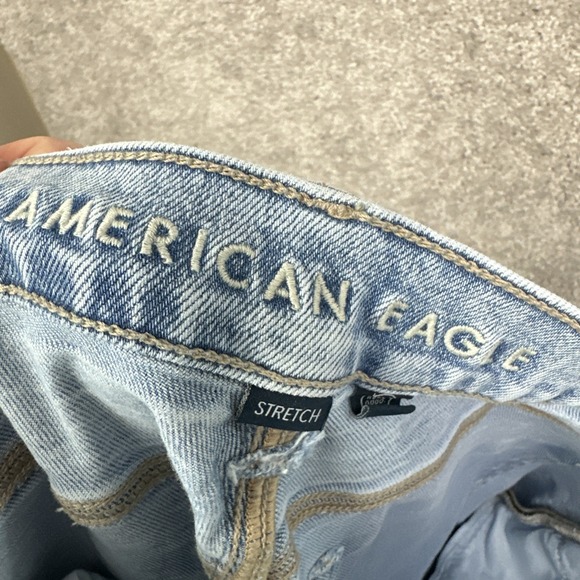 American Eagle Jeans Womens 18 Tall Blue Highest Rise 90s Boyfriend Stretch Fade - Picture 3 of 8